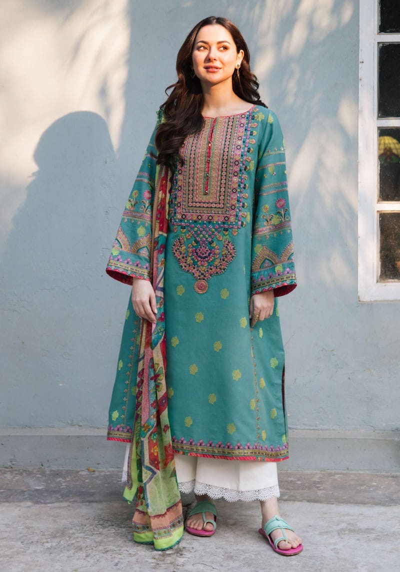 COCO BY ZARASHAHJAHAN Winter Dhanak Embroidered 3 Piece Suit – ZS 27333